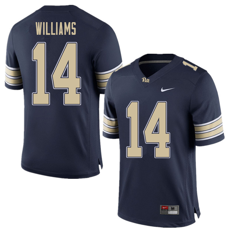 Men #14 Marquis Williams Pittsburgh Panthers College Football Jerseys Sale-Home Blue